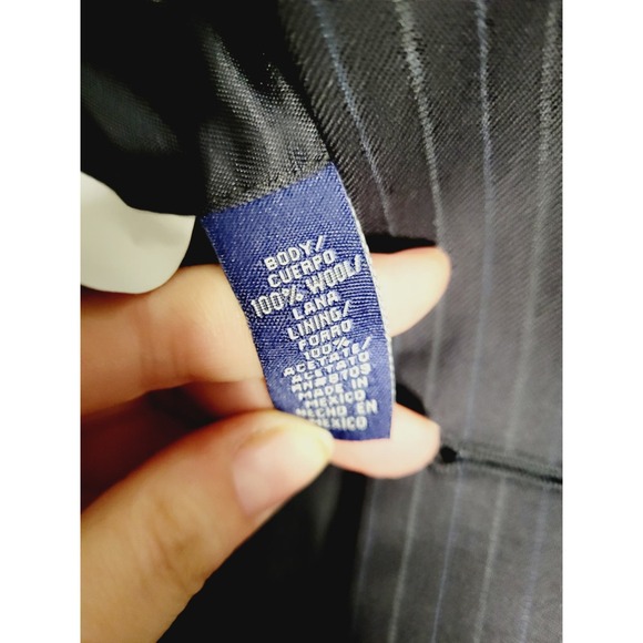 Stafford Pinstripe Suit Jacket 43R Pants 38x30 Prom Homecoming Graduation Event - Picture 8 of 12